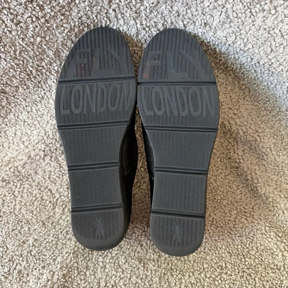 Fly London Women's Slip-on Wedge Numa570FLY Graphite EU Size 41 / US Size 10